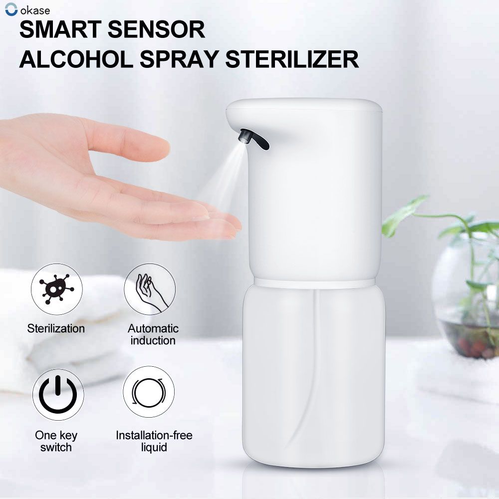 【Ready Stock】 Automatic sensor soap dispenser sprayer infrared sensor USB rechargeable 【Okase】