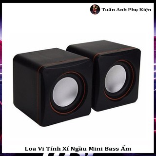 Loa Vi Tính Xí Ngầu Mini Bass Ấm