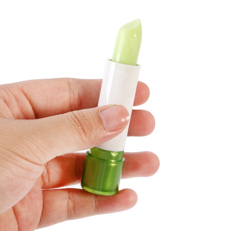 PNF Lip Balm Aloe Vera 99% Natural Moisturizing Lipstick  Son dưỡng môi không màu chiết xuất lô hội aloe vera 99% vỏ xanh