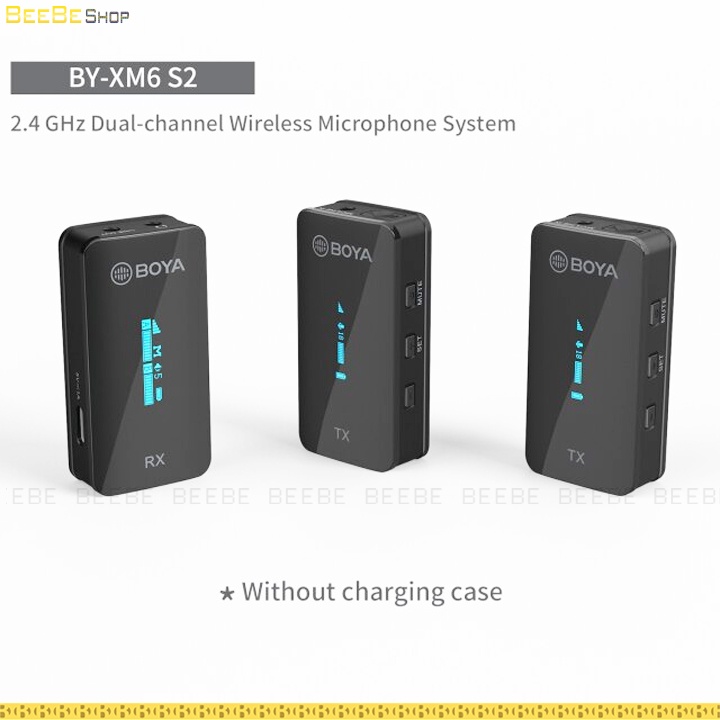 BOYA BY-XM6-S2 - Micro Không Dây True-Wireless Cho Smartphone, Cameras, Thu Âm, Làm Vlog, Phỏng Vấn
