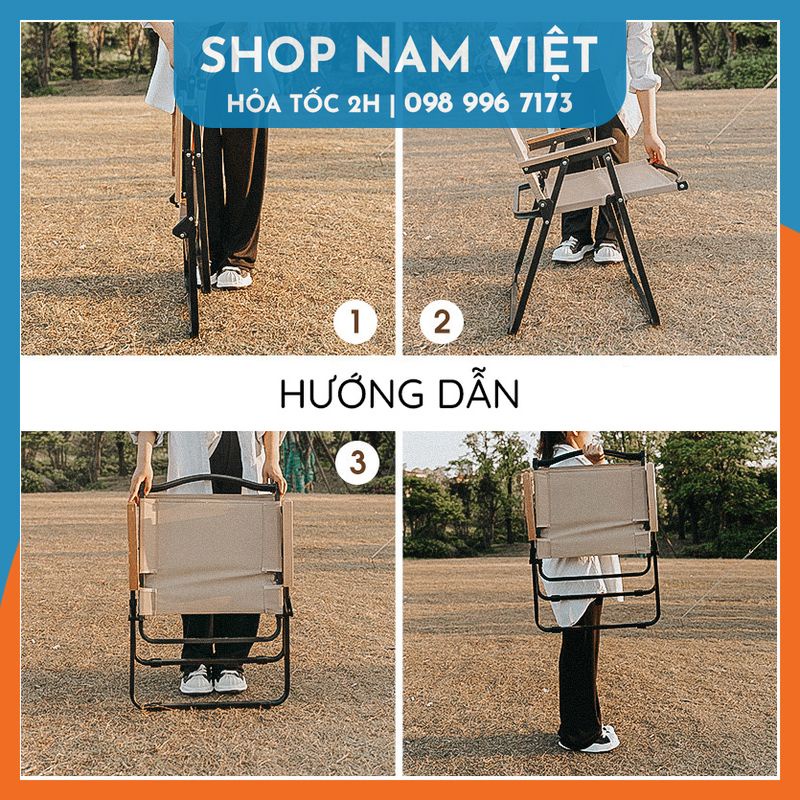 Ghế Xếp Có Tựa Lưng Cho Quán Cà Phê, Có Thể Gấp Gọn Đi Cắm Trại, Dã Ngoại