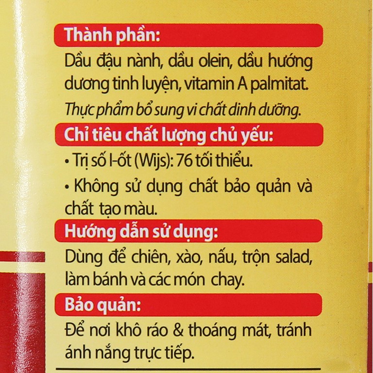 Dầu ăn cao cấp Meizan Gold chai 1 lít