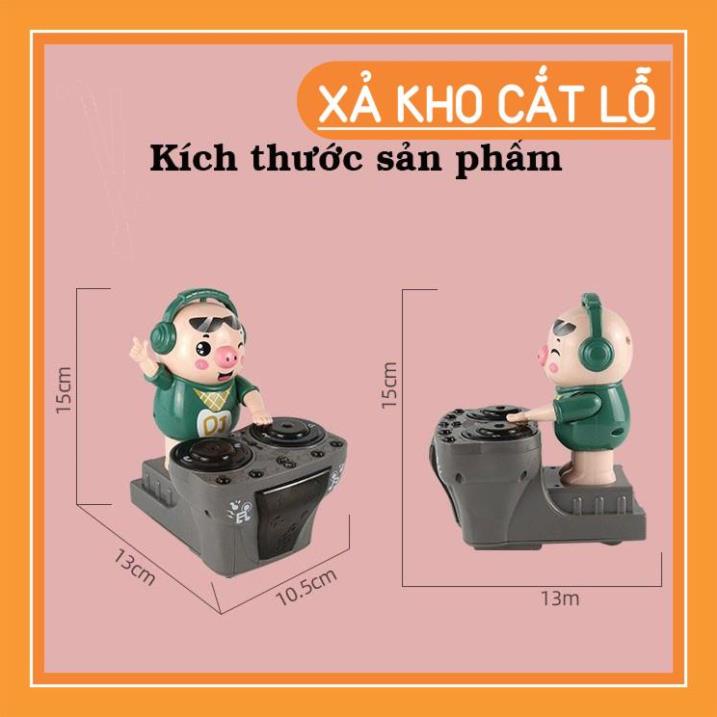 [FREESHIP] Chú heo chơi DJ năng động siêu dễ thương nhún nhảy theo nhạc và đèn cho bé