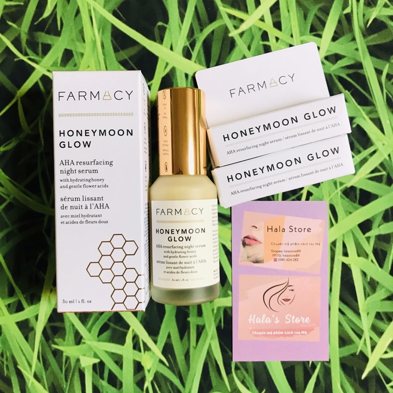 Tinh chất dưỡng đêm Farmacy Honeymoon Glow AHA Resurfacing Night Serum