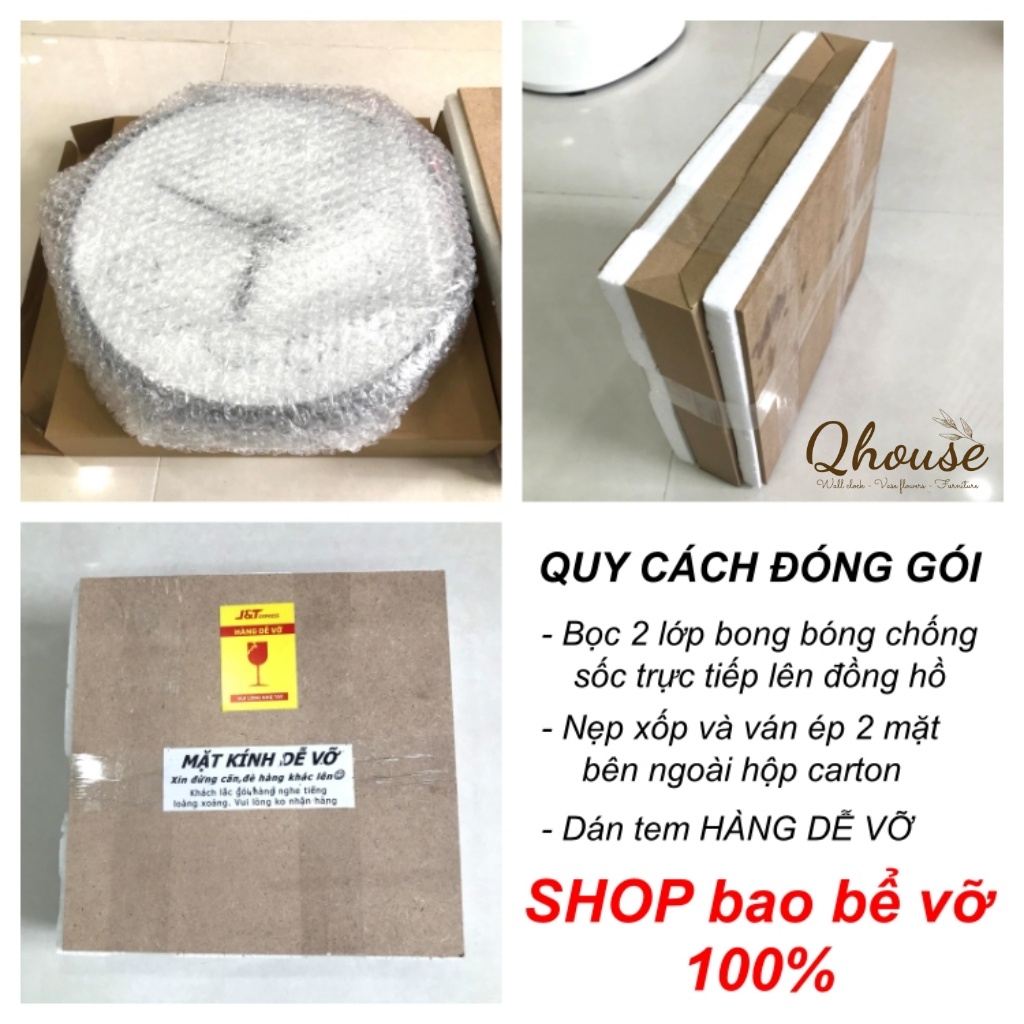 [Quà tặng là 01 móc dán tường] Đồng hồ treo tường kim trôi cao cấp , Đồng hồ trang trí decor màu xám sang trọng độc đáo