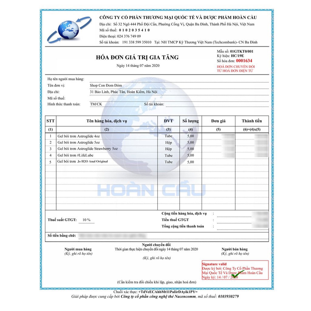 Gel bôi trơn hậu môn cao cấp Jo H2O Anal Original [Hàng USA 120ml]