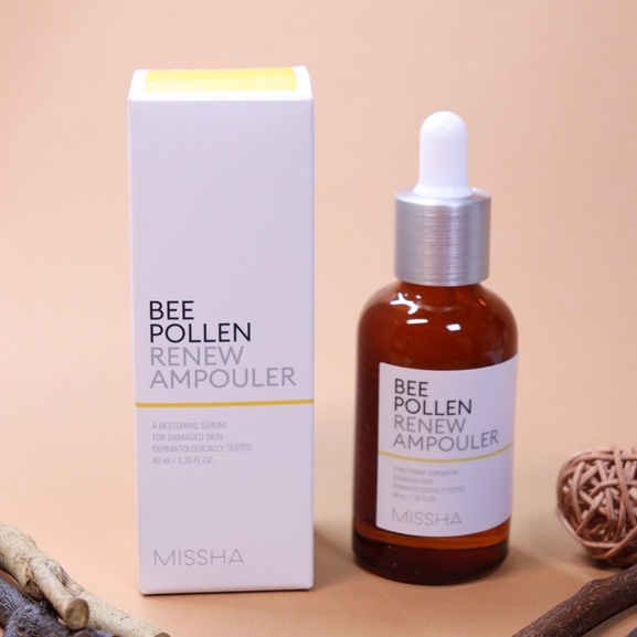 Tinh chất phục hồi da chiết xuất phấn ong Missha Bee Pollen Renew Ampouler 40ml