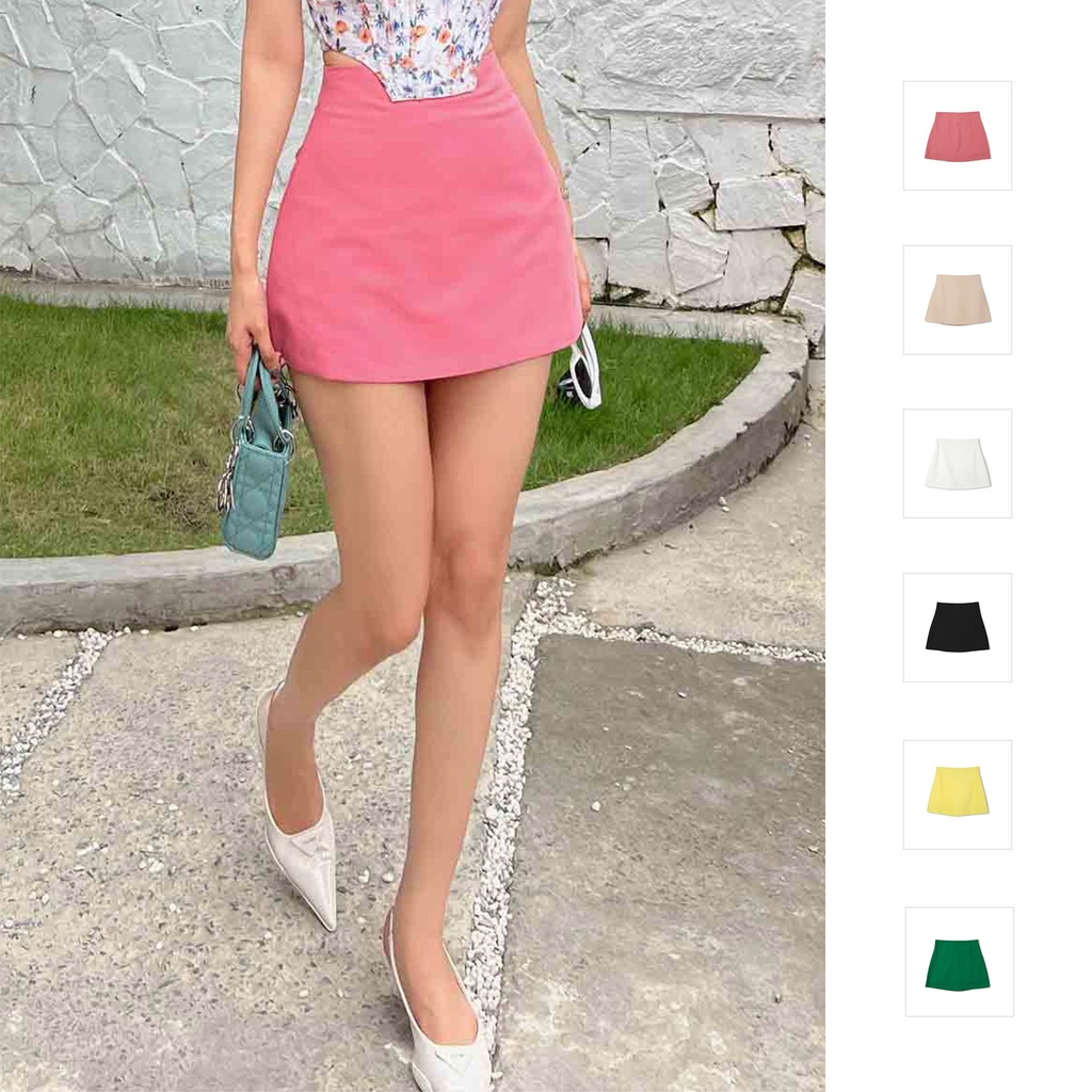 Chân Váy Nữ Basic Mini Pencil , Chất Vải Cotton Lạnh Thoải Mái , WV000085 ,SOMEHOW