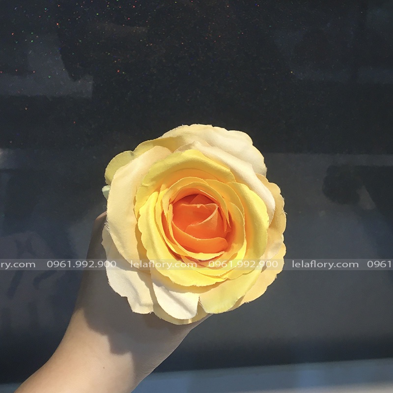 Đầu Bông Hoa Hồng Nhung Cao Cấp Nhiều Màu, Hoa Lụa hồng nhung Thích Hợp cắm lọ Trang Trí, Decor Nhà Cửa - HOG0004