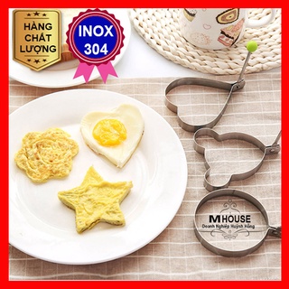 Combo 3 Khuôn Chiên Trứng Inox, Khuôn Bánh, Khuôn Rau Câu