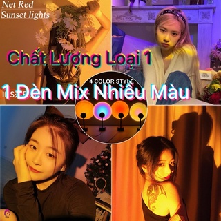 [Video thật] Đèn Hoàng Hôn Loại 1 Đèn Sunset Cầu Vồng Quay TikTok
