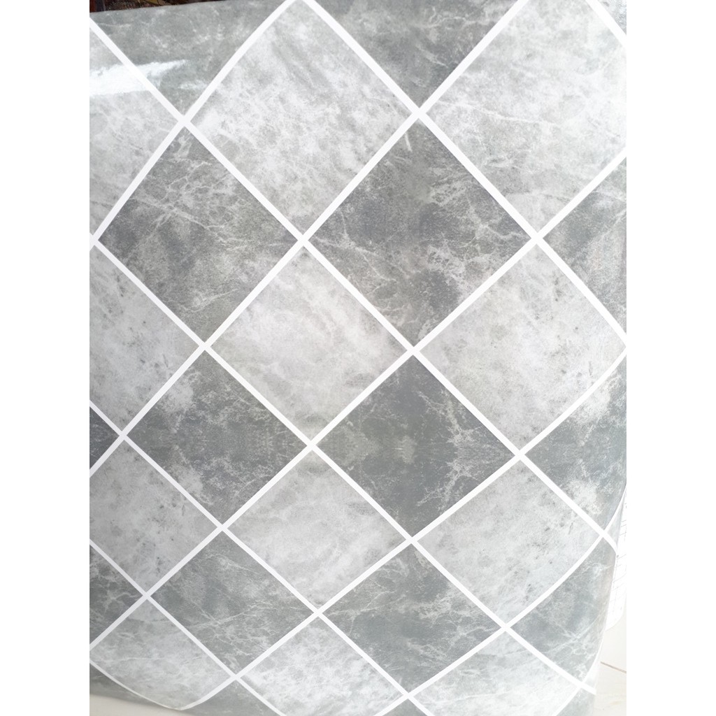 Decal giấy dán tường mẫu ô xám khổ 60cm keo sẵn