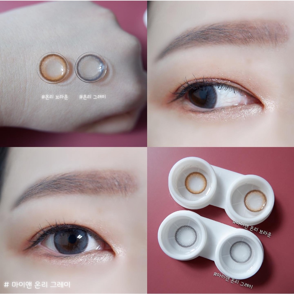 Lens mắt 1 tháng màu nâu tự nhiên Only Brown ANN365 chính hãng đeo êm 12h