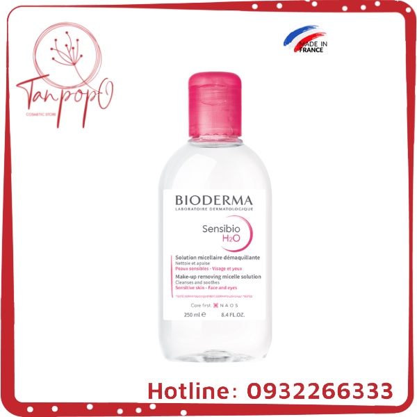 Dung dịch làm sạch và tẩy trang công nghệ Micellar Bioderma Sensibio H2O - 250ml