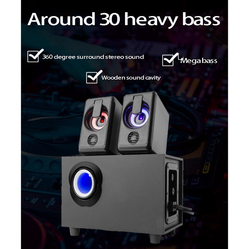 Loa Đa Phương Tiện Với Giắc Cắm 3.5 mm Rgb Cho Máy Tính