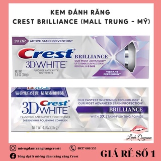 Kem đánh răng Crest 3D White Brilliance Mall Trung -Mỹ - Tẩy trắng răng