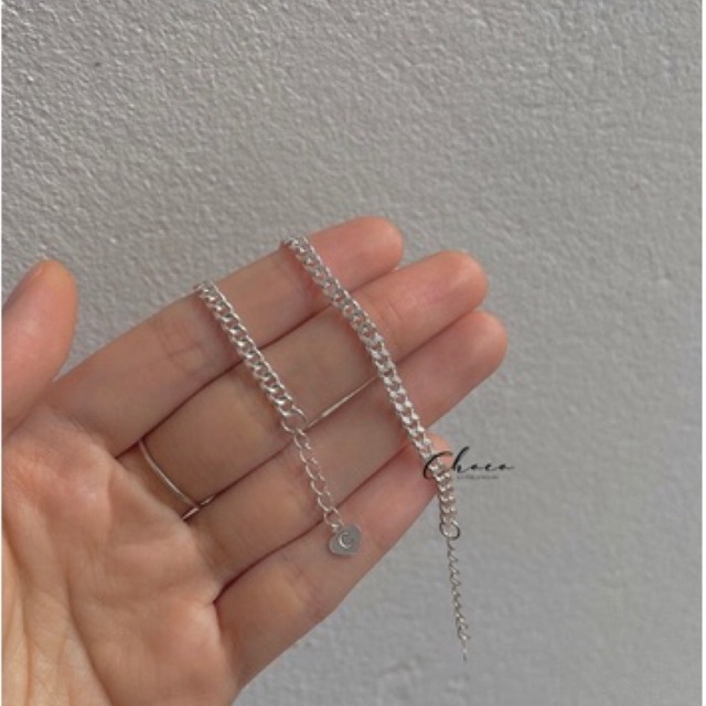 Vòng tay đôi bạc xích  Choco Jewelry