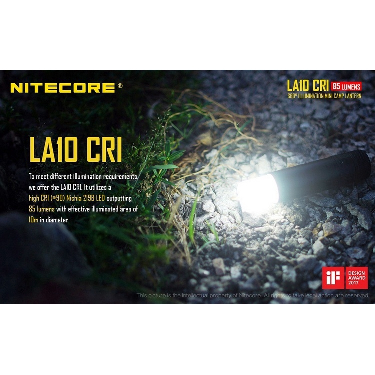 Đèn LED Nitecore LA10 CRI Mini 85 Lumen Siêu Sáng
