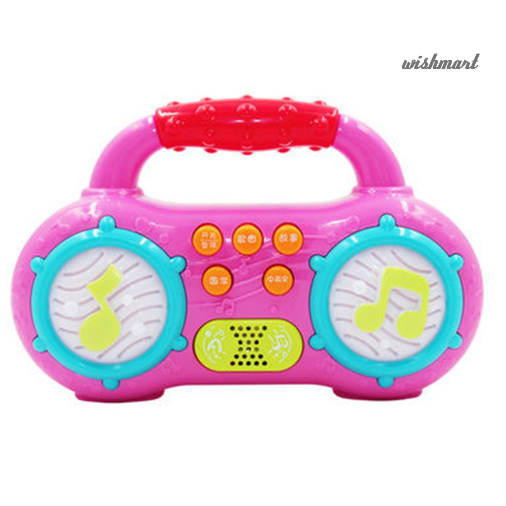 [Wish] Mini Multifunction Radio Music Story Poetry LED Light Educational Kids Toy Gift