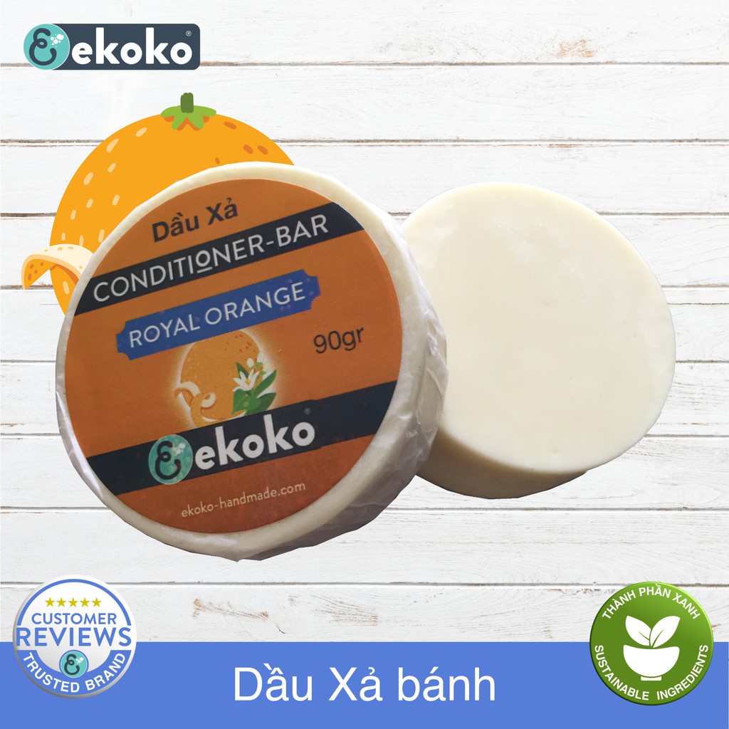 Bánh Xả tóc - Dầu xả bánh Hair Conditioner Bar Ekoko 90g tự nhiên siêu mượt, suôn mềm cho tóc yếu, tóc mỏng, tóc rụng