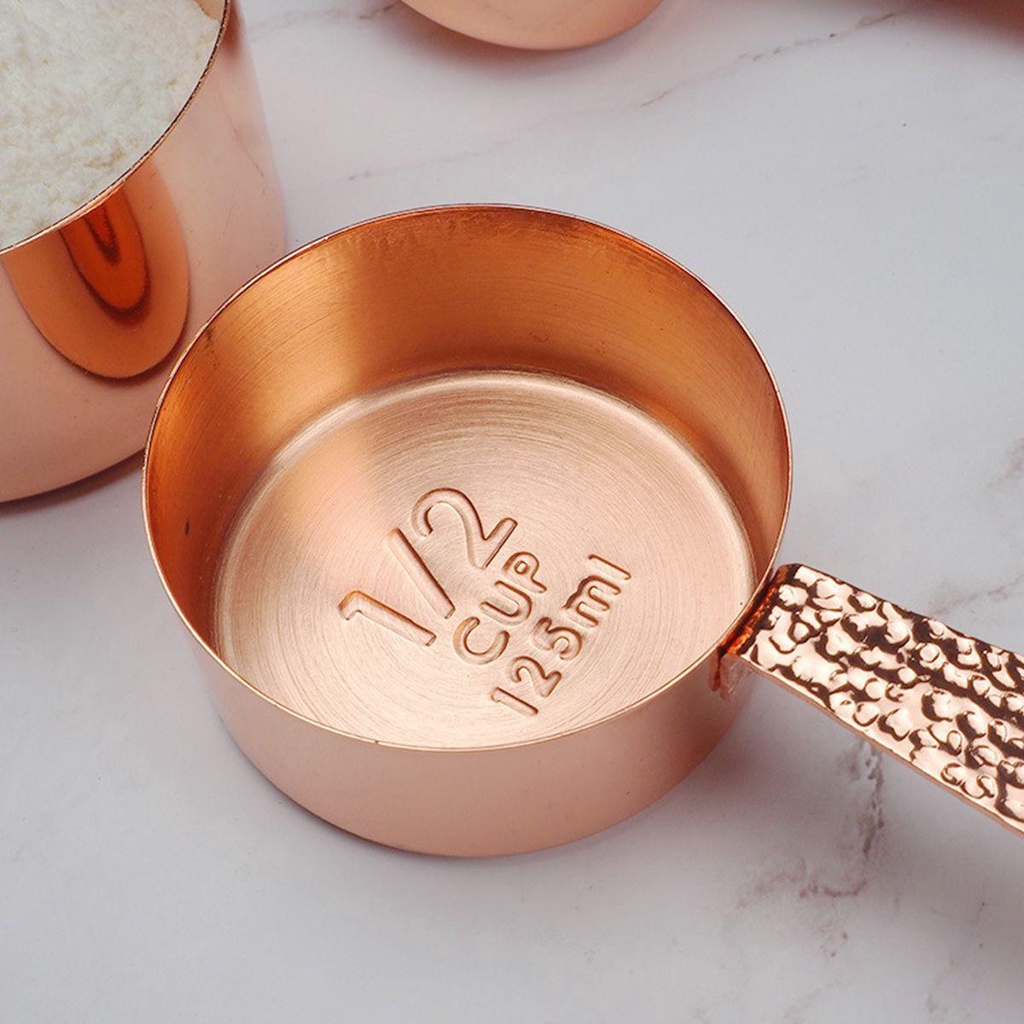 Bộ Muỗng Đo Lường Hình Hoa Hồng Bằng Thép Không Gỉ|Muỗng Múc Đường Bằng Thép Không Gỉ