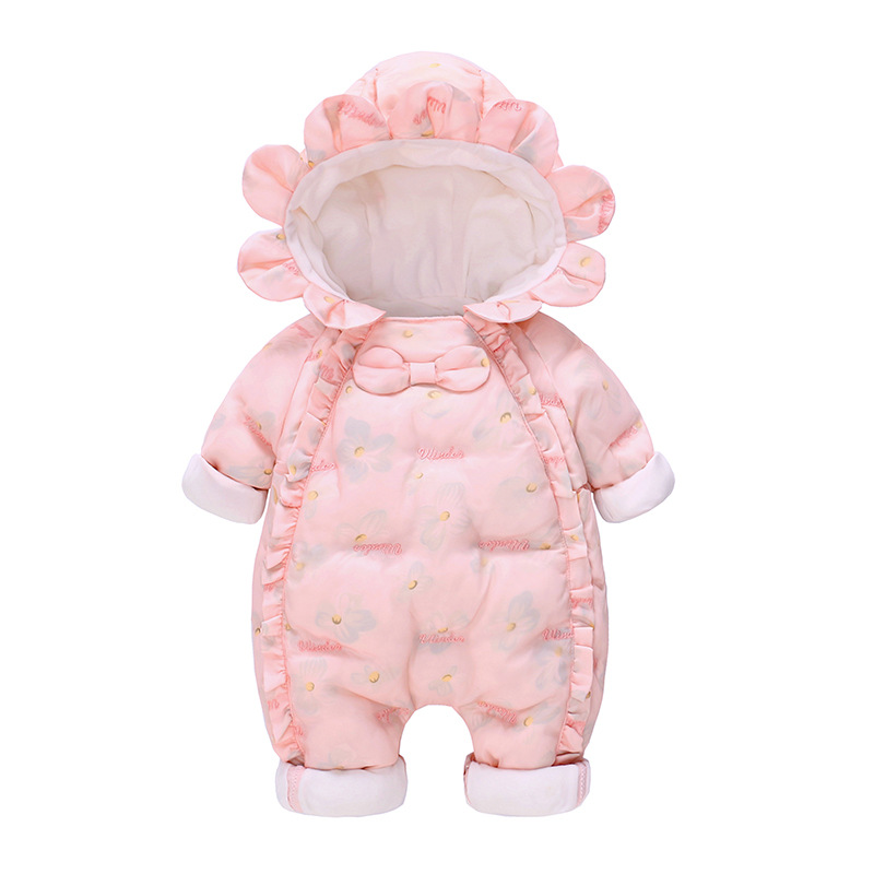 Bộ Body Lông Cừu Chất Dày Dặn Cho Bé Jumpsuit Chất Cotton Dày Cho Bé Gái