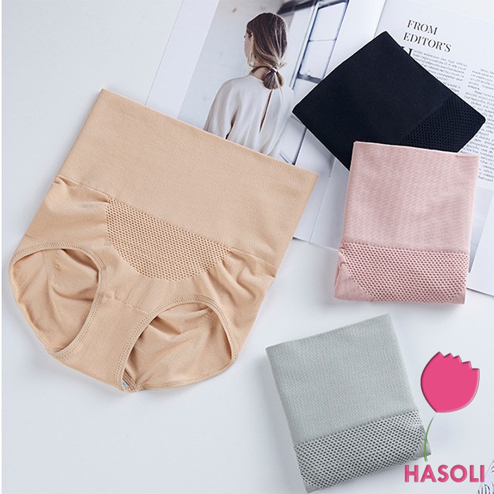 Quần Lót Nữ Cạp Cao Gen Bụng Nâng Mông Kháng Khuẩn Cotton Nhật S21