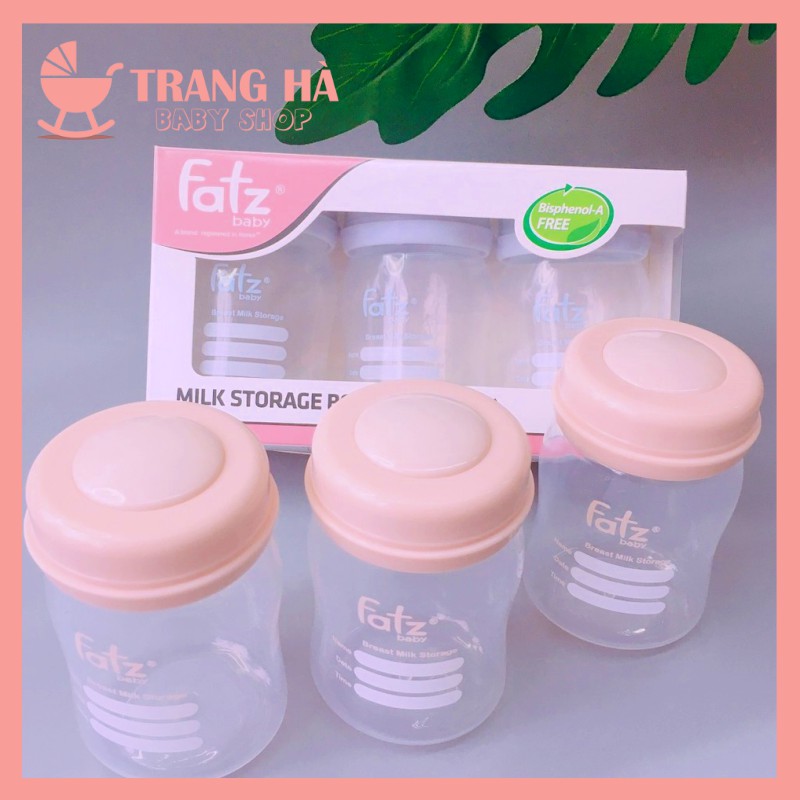 [Mã FMCG8 giảm 8% đơn 500K] 𝑭𝑳𝑨𝑺𝑯 𝑺𝑨𝑳𝑬 Bộ 3 bình trữ sữa mẹ 150ml FatzBaby / FB0120N