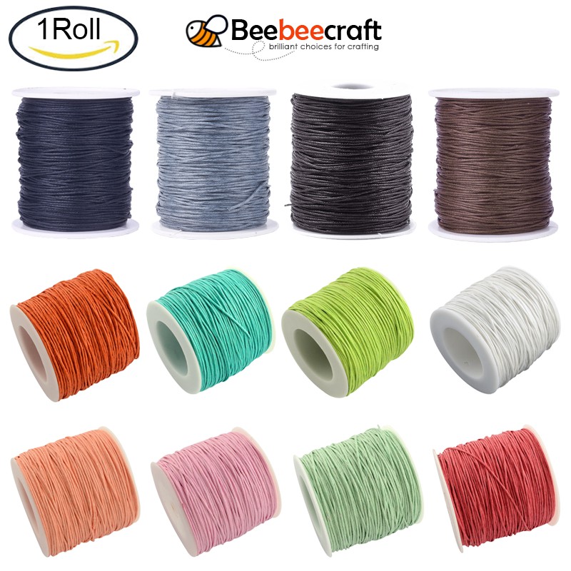 Cuộn dây thừng sáp đường kính 1mm làm đồ trang sức thủ công tiện dụng