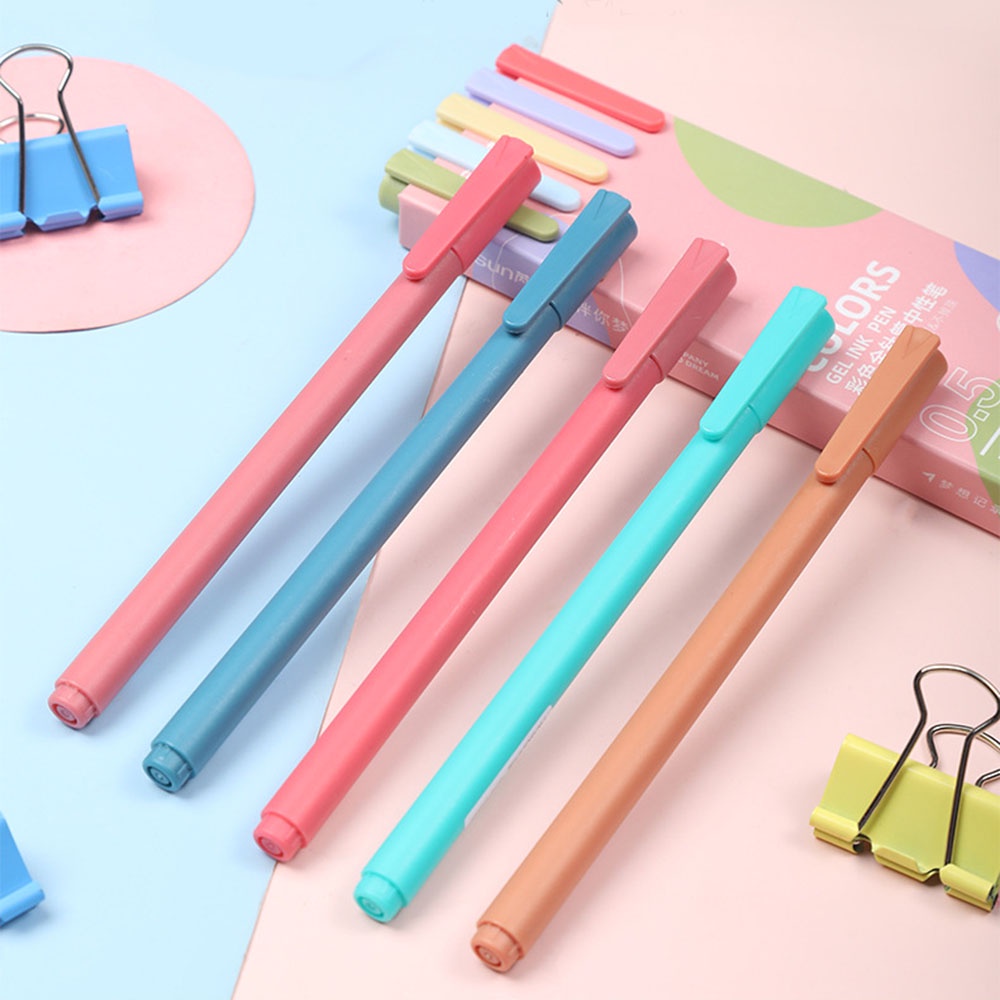 Kit 5 Bút Gel Màu Mực Ngòi 0.5mm Nhiều Màu Sắc Bút Kaco