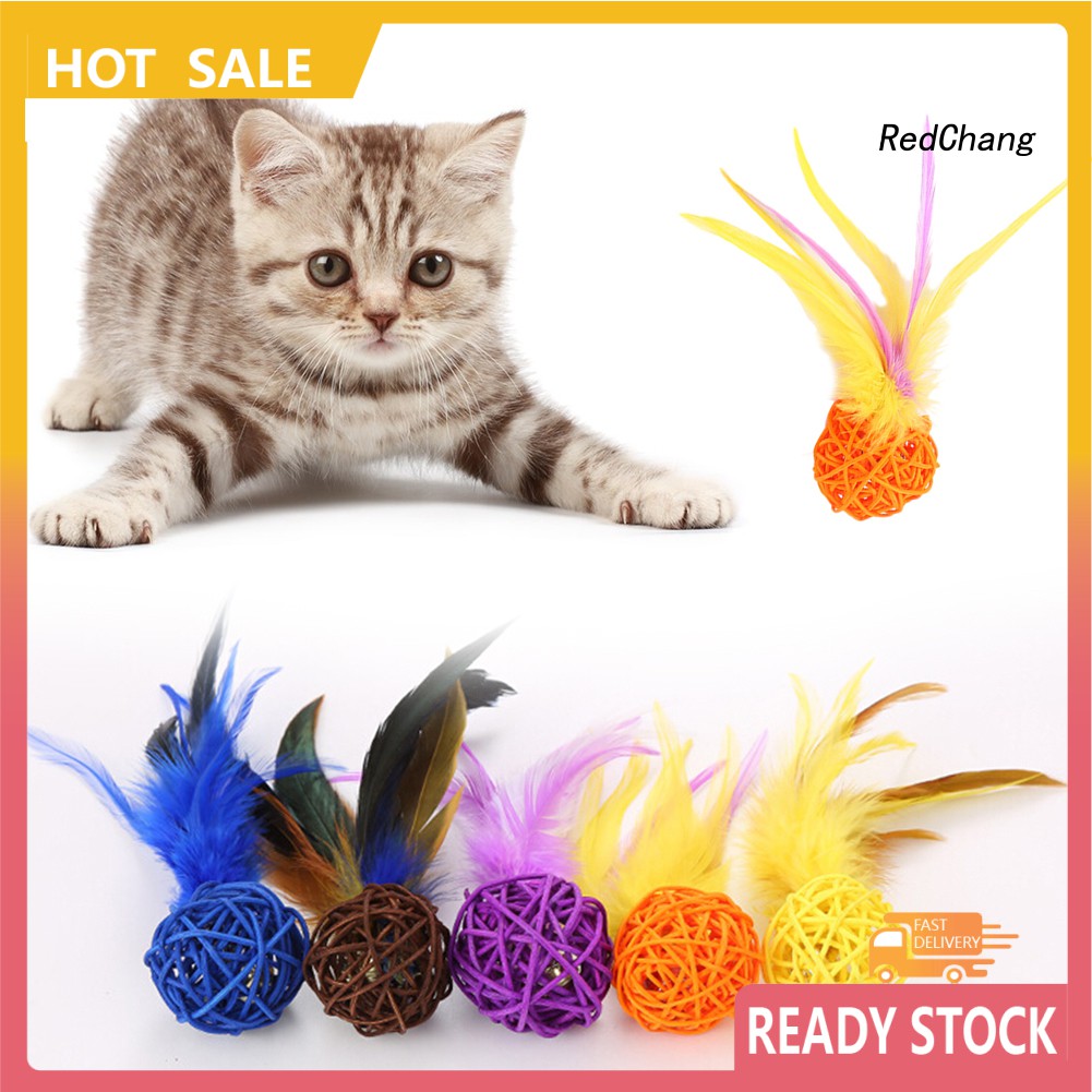 Quả bóng đan mây đồ chơi vui nhộn cho mèo cưng