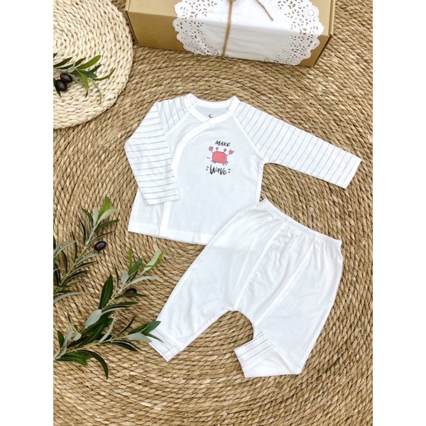 MOON - Bộ dài tay vải Heattech thương hiệu Moon@ cho bé sơ sinh