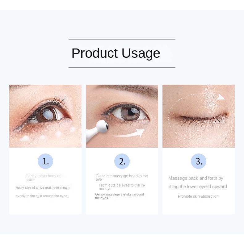 Kem Dưỡng Da Mắt Chứa Collagen Peptide Dạng Bóng Lăn Giúp Dưỡng Ẩm Và Làm Săn Chắc Da