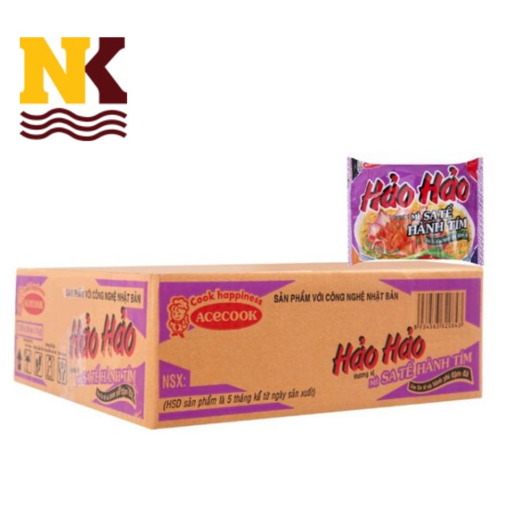Mì hảo hảo sa tế hành tím 75g x 30 gói