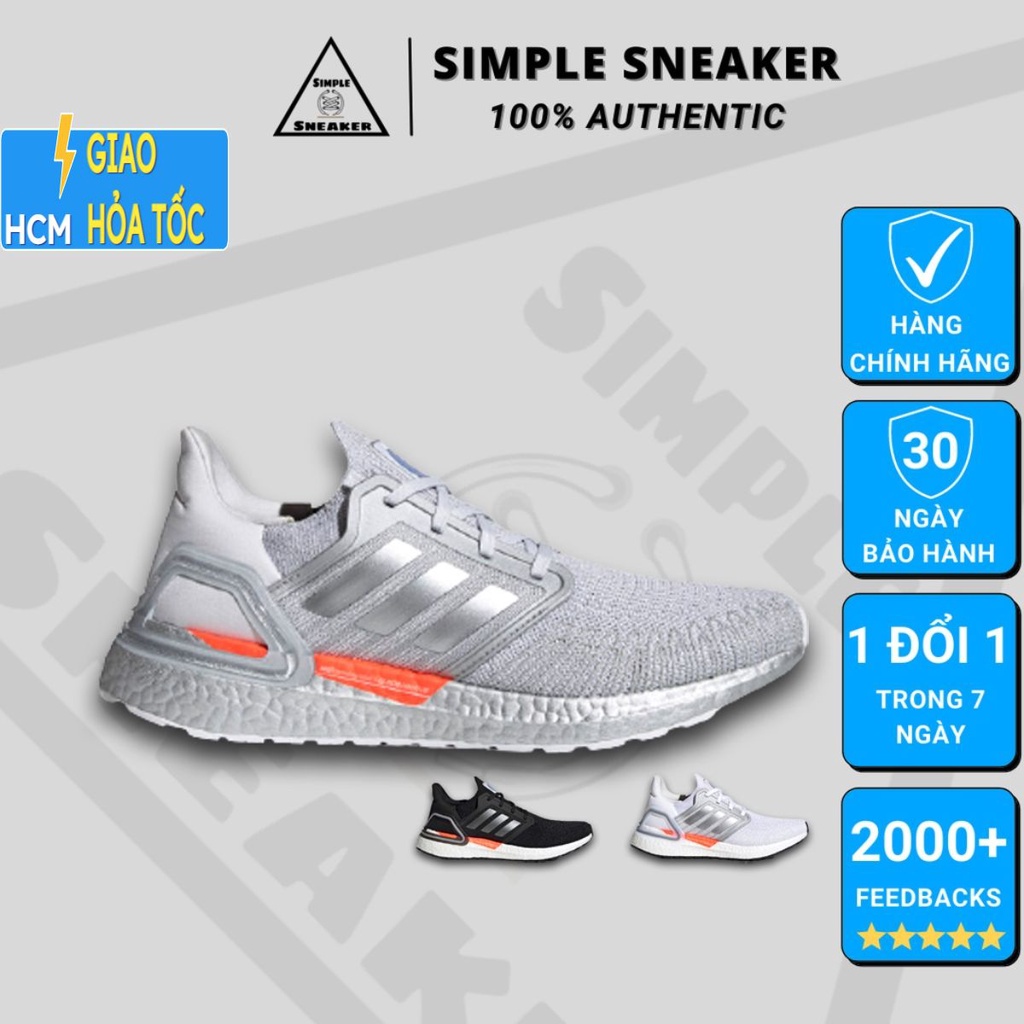 Giày Adidas UltraBoost 20 ISS Grey Sliver 💙FREESHIP💙Hàng Chính Hãng - Giày Thể Thao Nam Chạy Bộ Tập Gym - Simple Sneaker