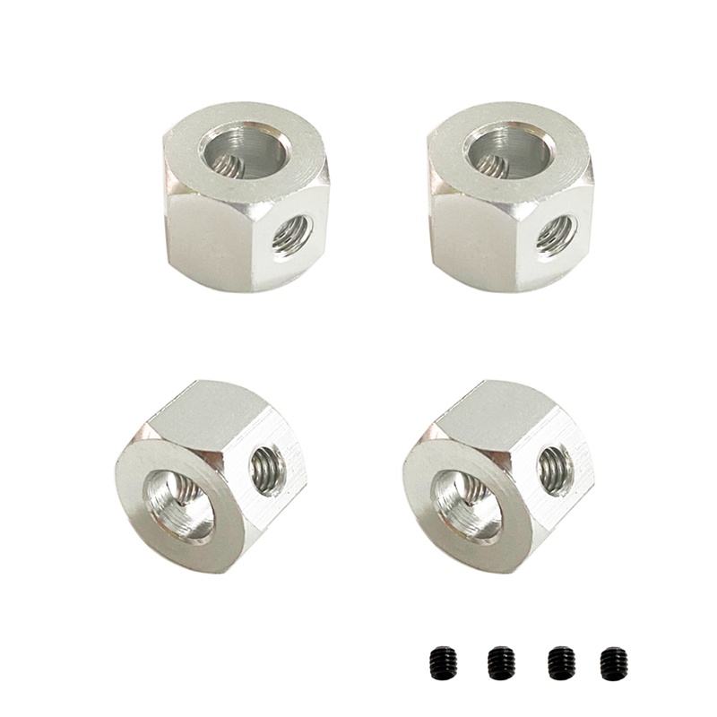 Bộ 4 Đầu Nối Trục Bánh Xe 5mm Sang 12mm Cho WPL D12 C14 C24 B14 B16 MN D90 D91 RC