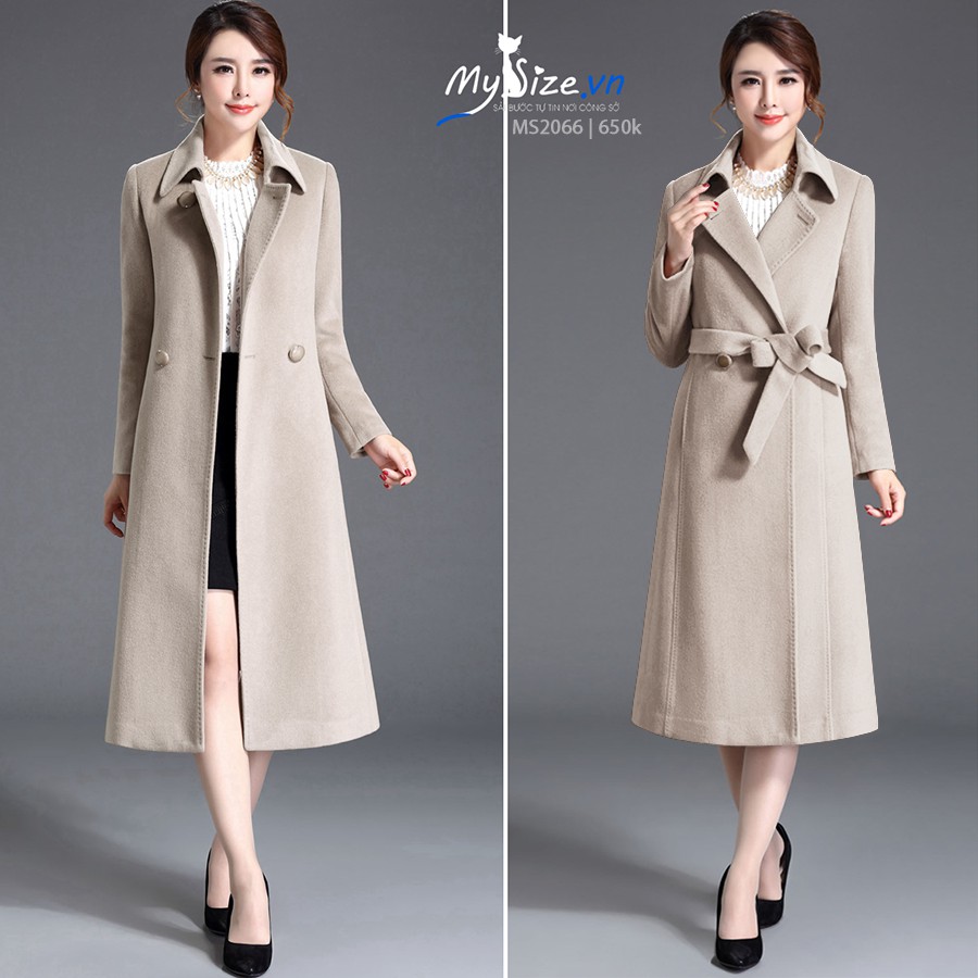 ÁO KHOÁC DẠ MANG TÔ DÀI  MS2066