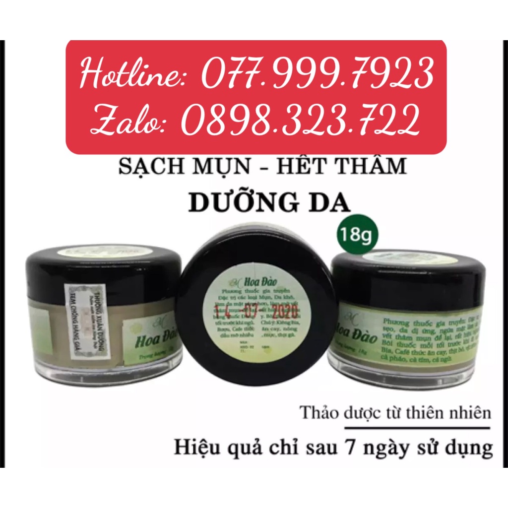 Kem mụn dưỡng da Hoa Đào nắp đen 18g ( HỘP LỚN)