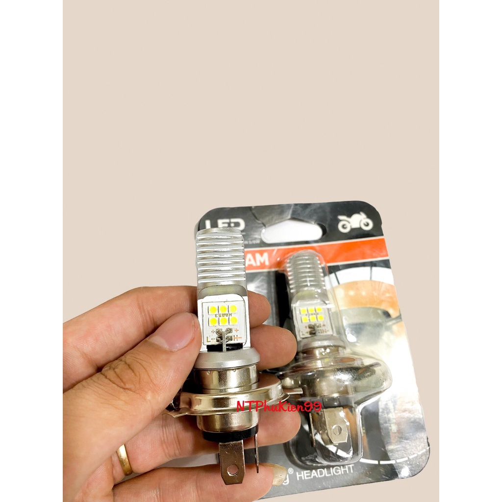 Bóng đèn pha Led Osram Chính Hãng Chân M5-H4 sáng gom-Bảo Hành 1 Năm