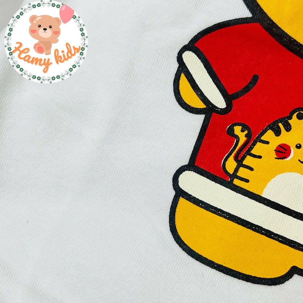 Bộ Cộc Tay Minky Mom Chính Hãng Bé Trai Bé Gái Vải Cotton Hàn Raplan Tay Sọc Dệt Bé Từ 0-5 Tuổi Dưới 20kg-Hamykids