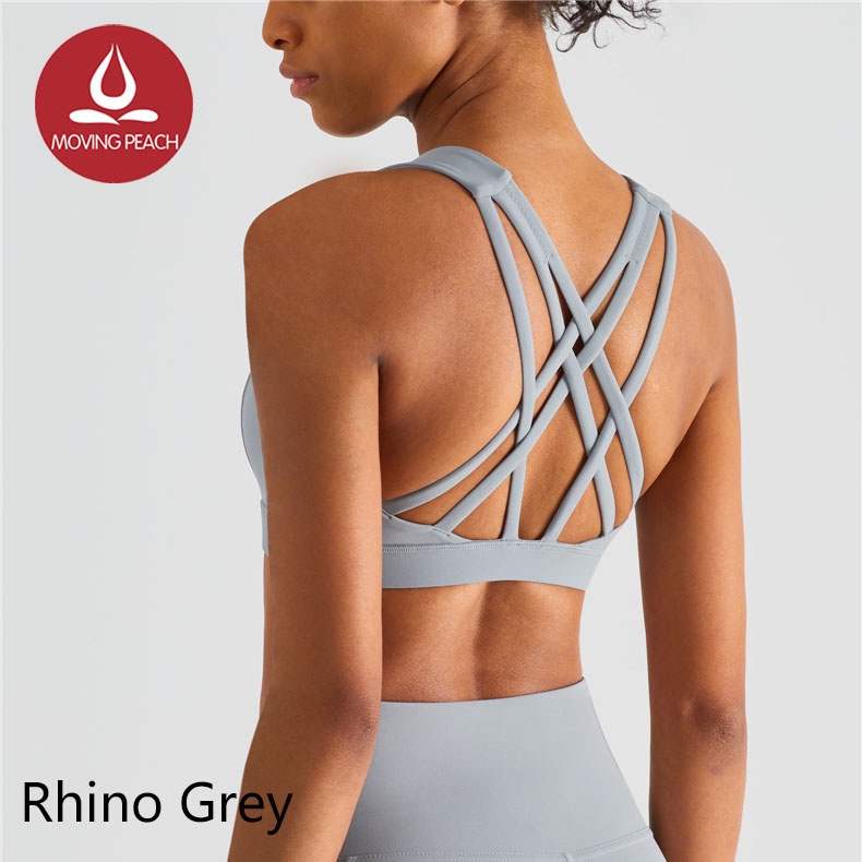 MOVING PEACH Sports Bra Soft Beauty-back Yoga Underwear with Removable pads ABU
