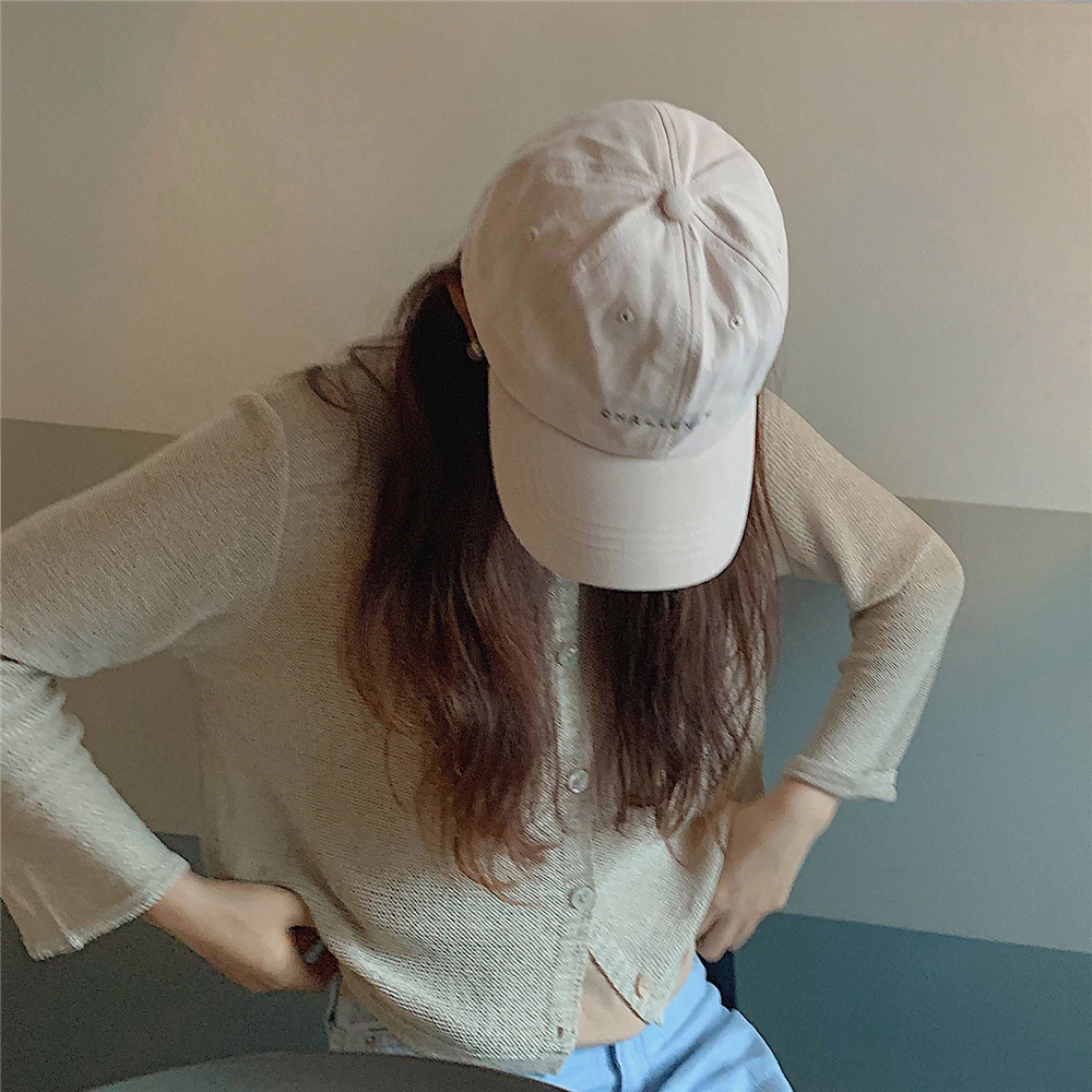 Mũ Lưỡi Trai Thêu Chữ Phong Cách Hàn Quốc 5 Màu Lựa Chọn