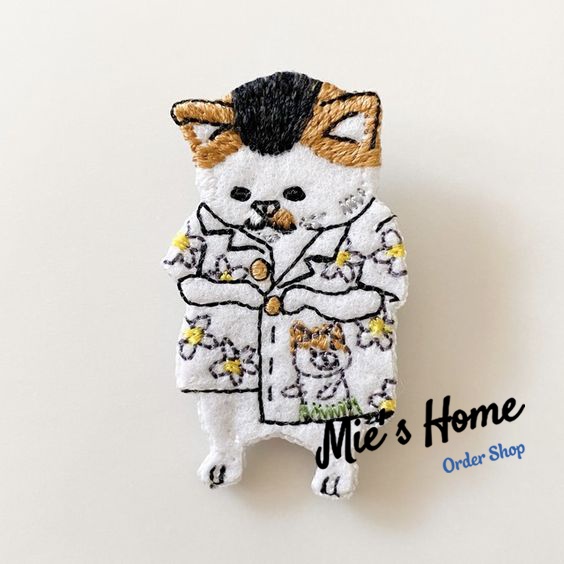 KIT THÊU TAY tình bạn- vui vẻ, thêu cặp đôi quà tặng handmade- DIy tự làm pin cài- MIE HANDMADE SHOP