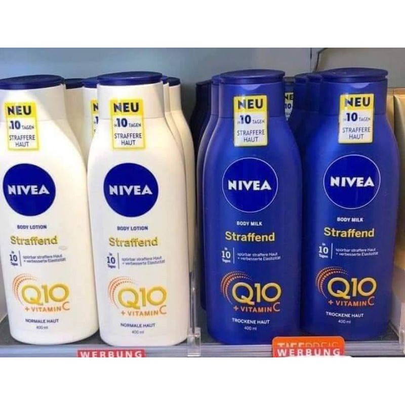 Sữa Dưỡng Thể làm mềm mịn và trắng da Nivea Q10 Của Đức