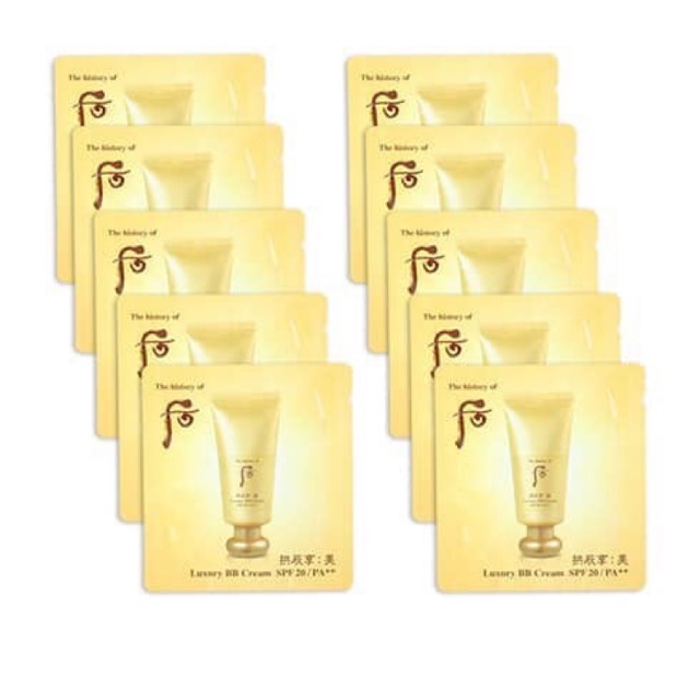 Combo 10 gói kem nền whoo vàng hàng văn phòng Hàn Quốc