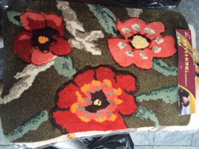 Thảm len xù hoa dầy hàng cao cấp