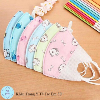 Khẩu Trang Y Tế Trẻ Em 3D Bốn Lớp 3 Chiều, Dùng Một Lần Cho Bé Từ sơ sinh Tới 10 Tuổi Loại Đẹp