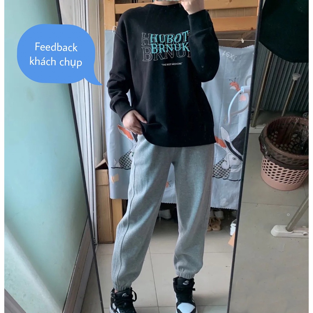 [ Mã 12FASHIONSALE1 giảm 10K đơn 50K ] Áo sweater nỉ nam nữ form rộng chất dày dặn hàng đẹp SWE09 | BigBuy360 - bigbuy360.vn