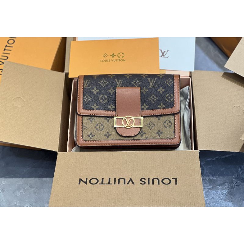 Túi LV Dau..sz25cm hàng super sl kèm dây da và dây xích box nam châm vip cực đẹp
