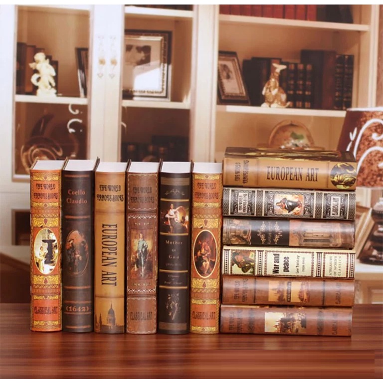 Sách mô hình cổ điển trưng bày Vintage